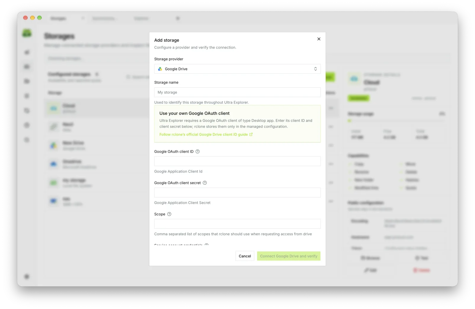 Capture Google Drive — Ultra Explorer