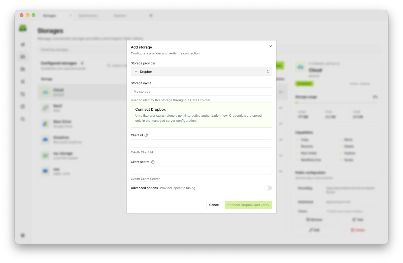 Capture Dropbox — Ultra Explorer
