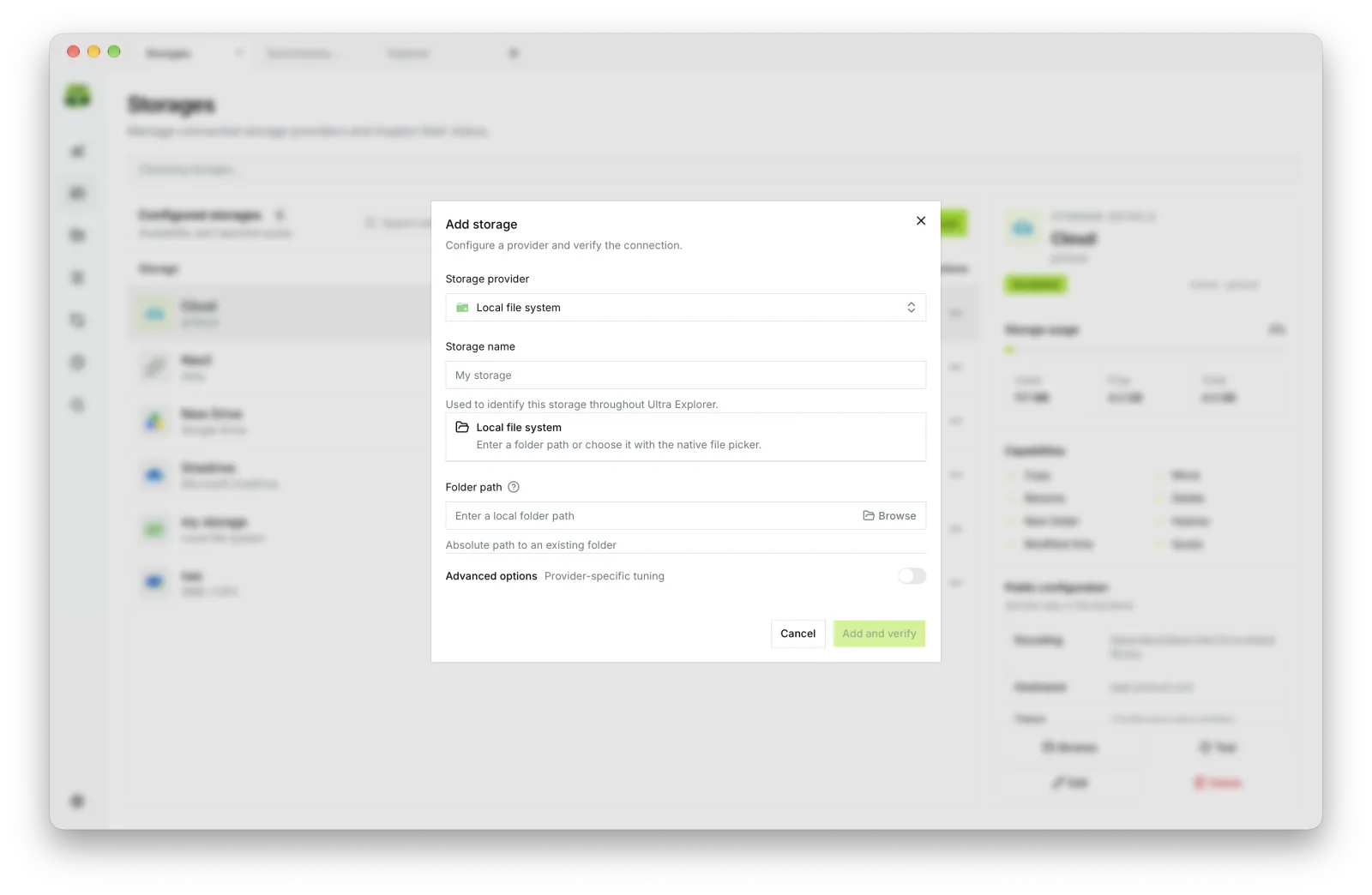 Capture Système de fichiers local — Ultra Explorer