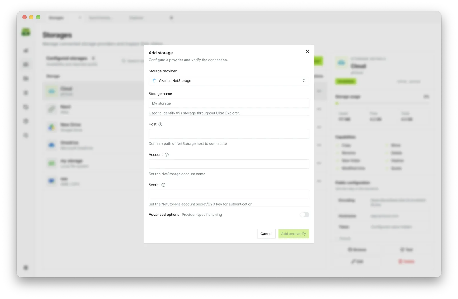 Capture Akamai NetStorage — Ultra Explorer