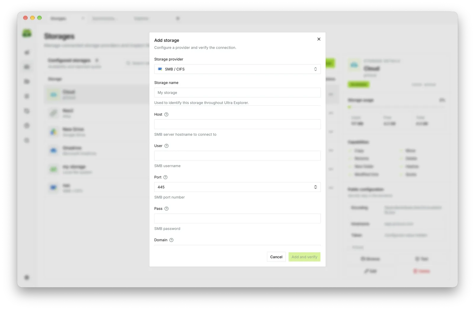 Capture SMB / CIFS (NAS) — Ultra Explorer