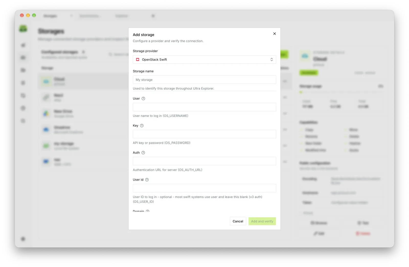 Capture OpenStack Swift — Ultra Explorer