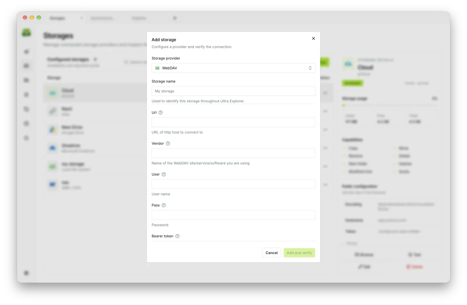 Capture WebDAV (Nextcloud / ownCloud) — Ultra Explorer